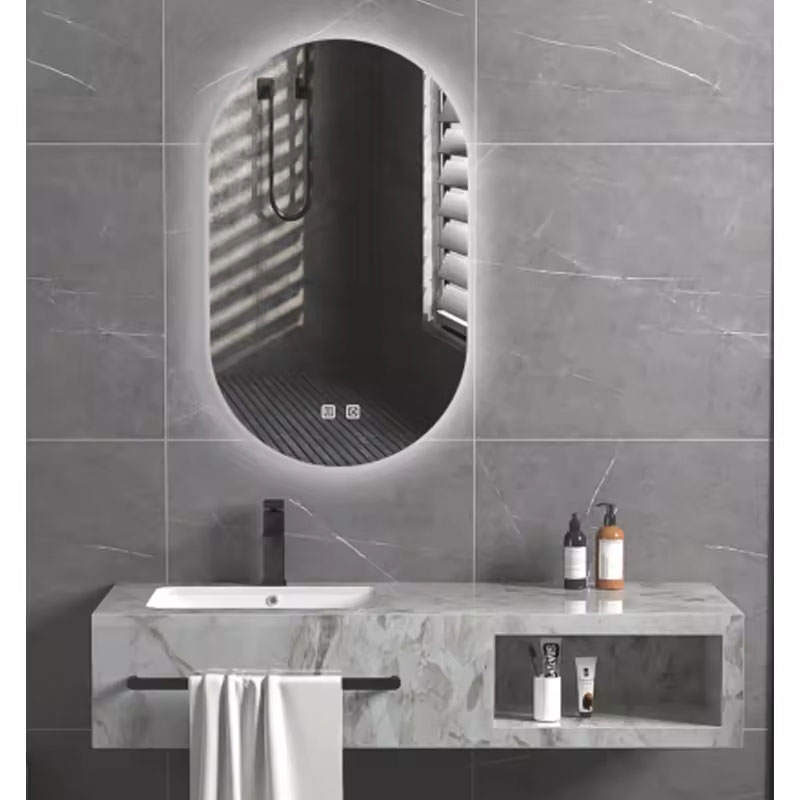 Hotel Luxury Rock Plate Bathroom Cabinet Set